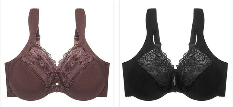 Plus size front button bra