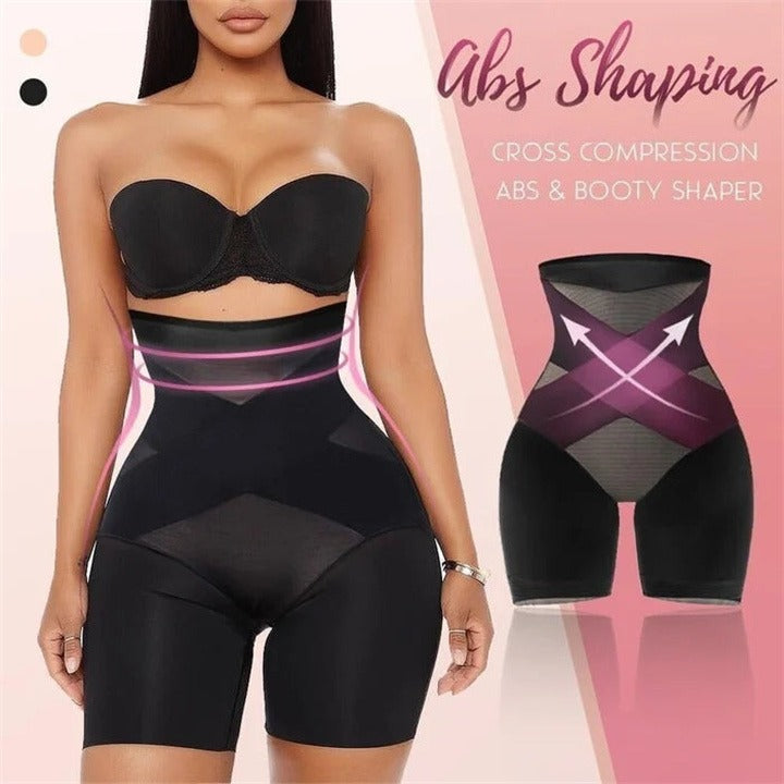 2023 New Cross Compression Abs Booty High Waisted Shaper