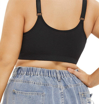 2025 COMFORTABLE FRONT BUTTON BRA Black