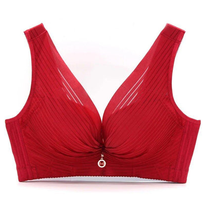 2021 NEW ARRIVAL PLUS SIZE SEAMLESS WIRELESS FULL COVERAGE PUSH UP COMFORT STRAP THIN BRA
