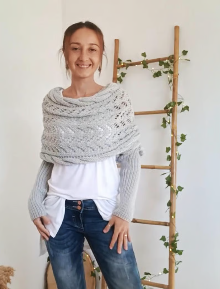 🔥Knitted Cable Wrap, Shrugs For Women, Knitted Wrap