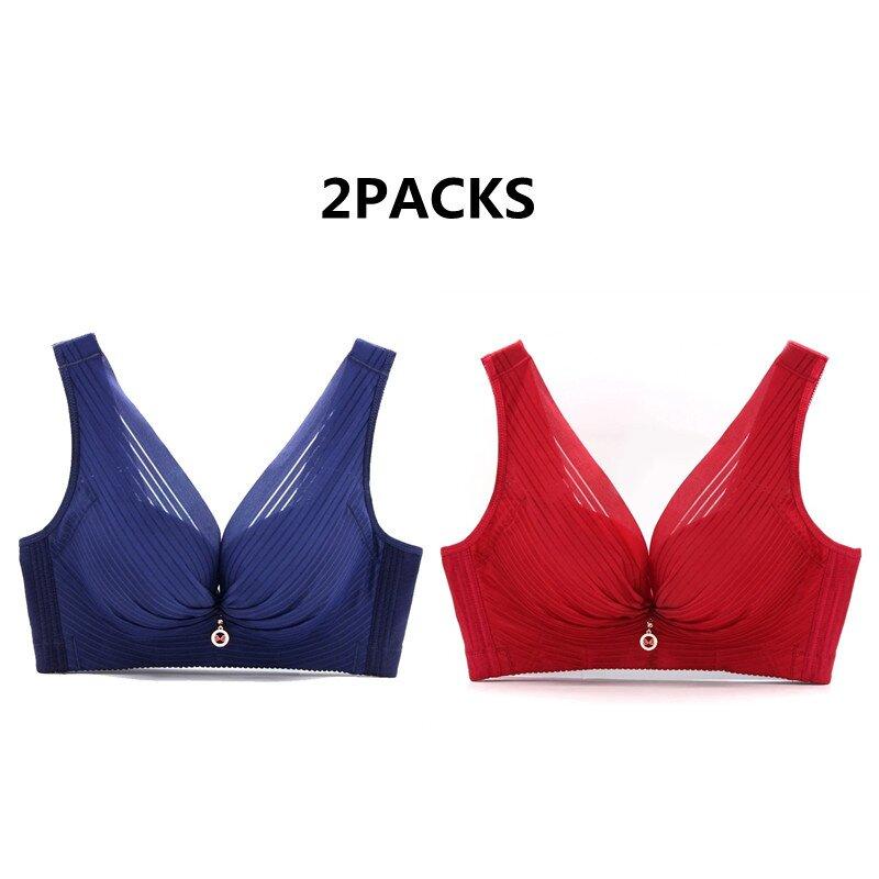 2021 NEW ARRIVAL PLUS SIZE SEAMLESS WIRELESS FULL COVERAGE PUSH UP COMFORT STRAP THIN BRA