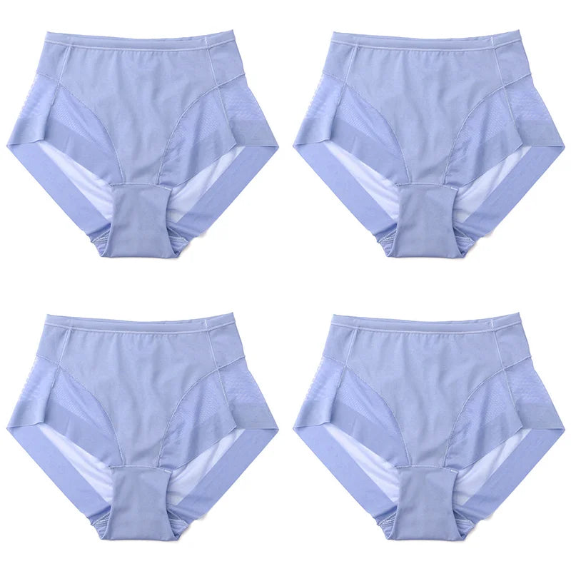 High Waist Ice Silk Seamless Shaping Briefs