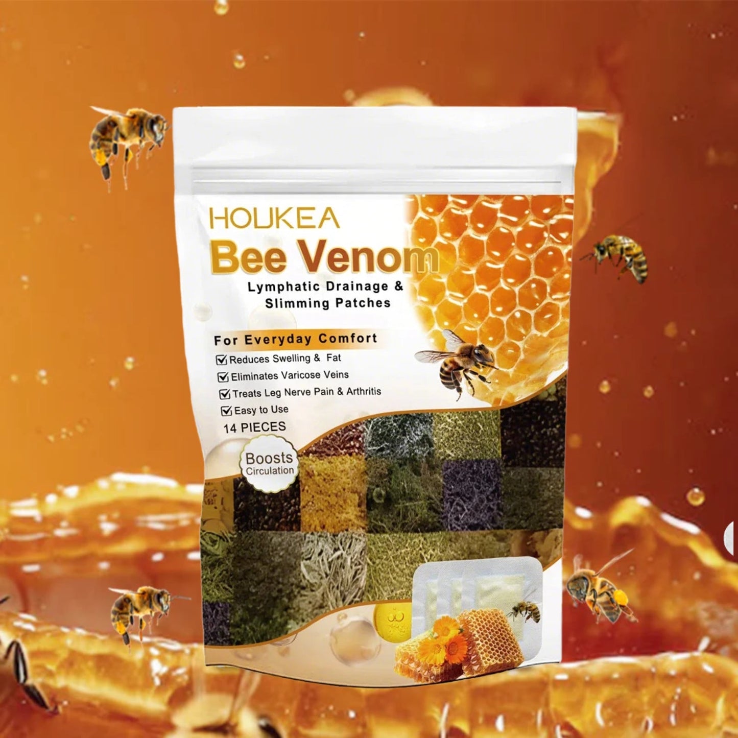 Bee Venom Lymphatic Daiamage & Sliming Patches