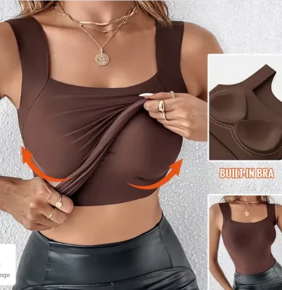 Ⅰ🏆Special Price $24.98!!💐Women's U Neck Tank Tops with Built-In Bra