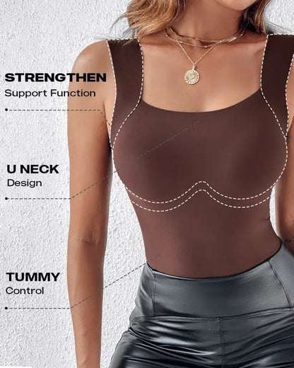 Ⅰ🏆Special Price $24.98!!💐Women's U Neck Tank Tops with Built-In Bra