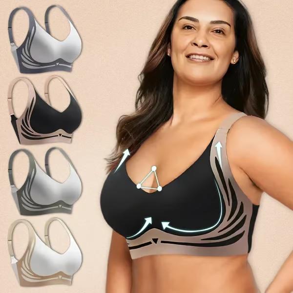 🎁Last Day Buy 1 Get 3 Packs🔥Super Gather Bra | Wireless Push-up Bra👍No More Sagging Breasts