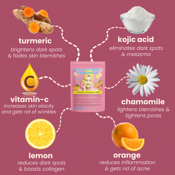 🔥Turmeric Kojic Acid Cleansing Pads