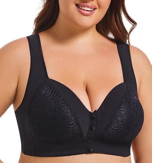 2025 PLUS SIZE BRA COMFORTABLE FRONT BUTTON BRA
