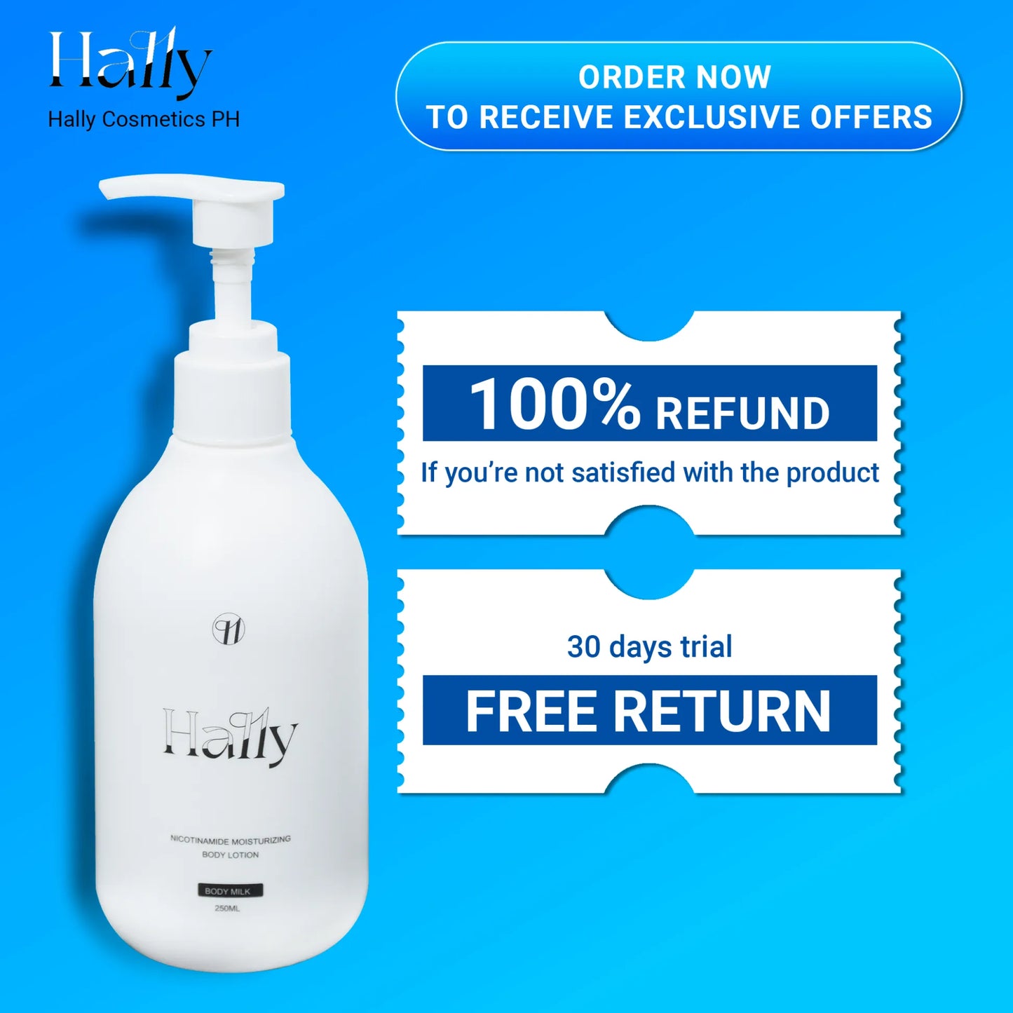 Original Hally Niacinamide Whitening Body Lotion