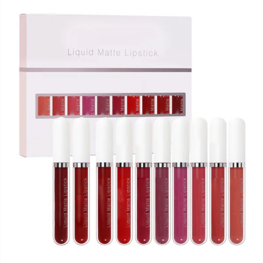 ❤️10Pcs Liquid Matte Matt Lipstick Set, Long Lasting Lipstick 24 hour Waterproof Lip Gloss
