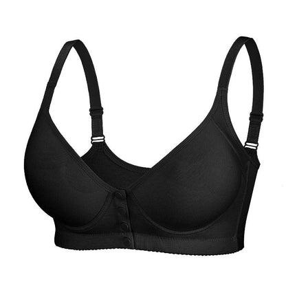 2025 COMFORTABLE FRONT BUTTON BRA Black