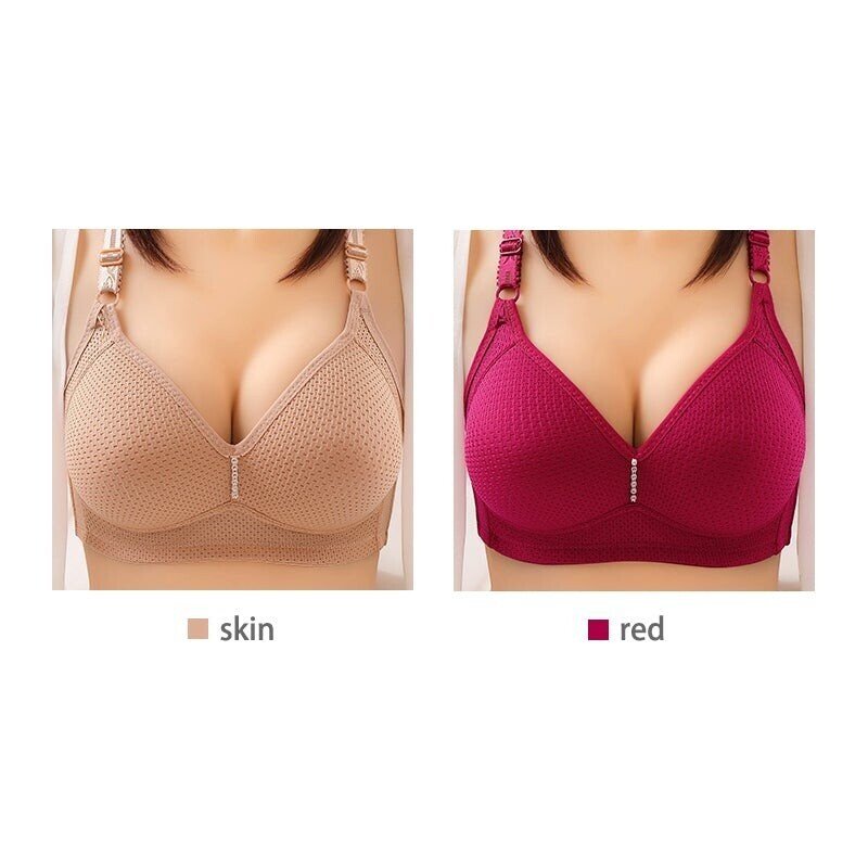 2022 Plus Size Bra Women Underwear Wire Free Comfort  Soft Breathable
