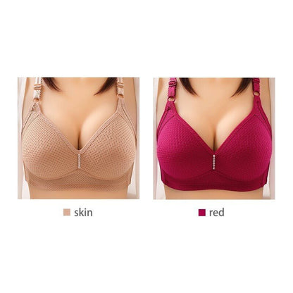 2022 Plus Size Bra Women Underwear Wire Free Comfort  Soft Breathable