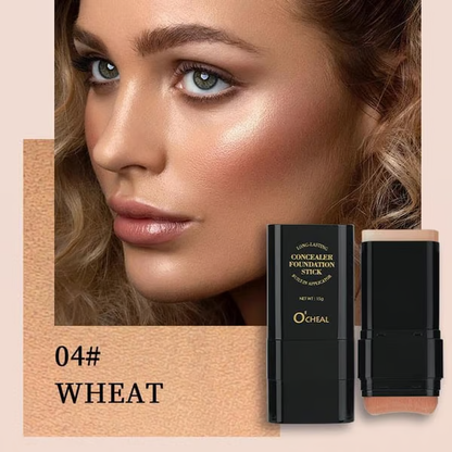 💥Dual-ended eraser foundation stick: long-lasting concealer and highlighter makeup tool for a perfect makeup look