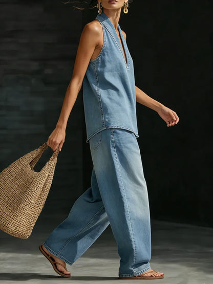 Ⅰ🔥New Arrival 49% OFF🔥Cozy Minimalist Two-piece Denim Set